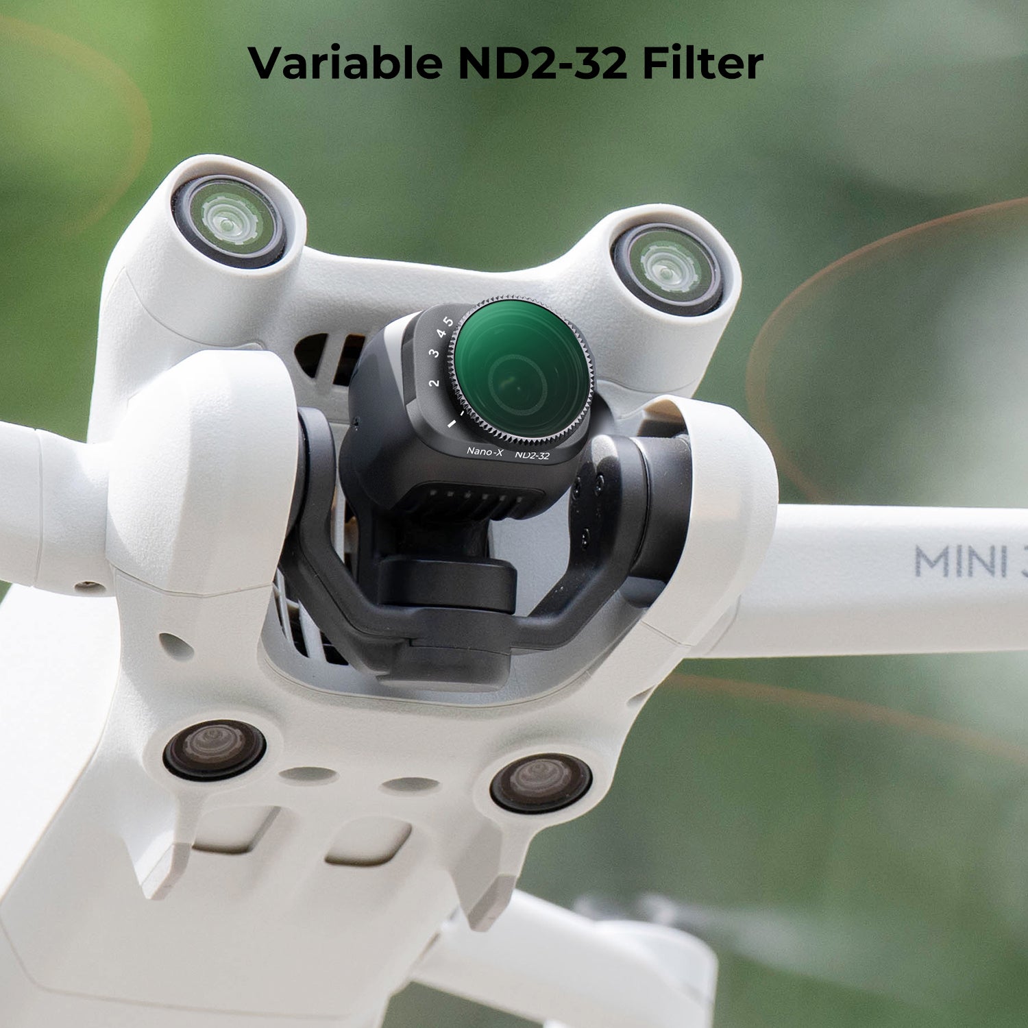 DJI Drone Mini 3 Pro & Mini 3 Variable ND2-ND32 Filter with Single-sided Anti-reflection Green Film Waterproof and Scratch-resistant DJI Drone Mini 3 Pro & Mini 3 Variable ND2-ND32 Filter with Single-sided Anti-reflection Green Film Waterproof and Scratch-resistant